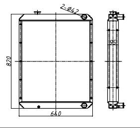 Chłodnica do koparki Komatsu PC120-6 | Kompletny zespół jednostki 840 mm