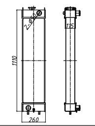 PC120-8 PC130-8 Chłodnica koparki 203-03-12221 Kaliber 50 mm