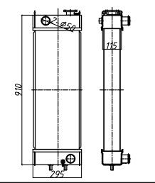 Chłodnica do koparki Komatsu PC138 | 22B-03-12110 Zamienna część chłodząca