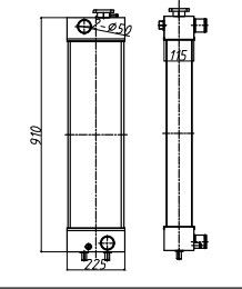 PC138-2 Chłodnica do koparki Komatsu, szerokość 225 mm 22B-03-13110