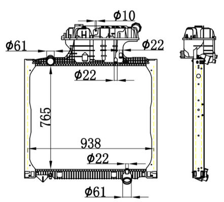 Kolor srebrny Man Tga Radiator 81061016472 81061016510 81061016458 81061016468 81061006653 81061016518