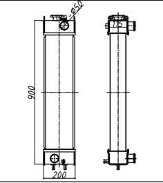 PC70-8 PC70 Aluminiowa chłodnica koparki 201-03-D1130