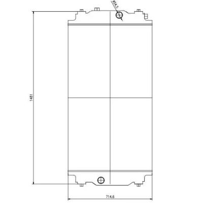 Aluminiumowy grzejnik wodny silnika wysokoprężnego C18 CATER 250-4452 2504452